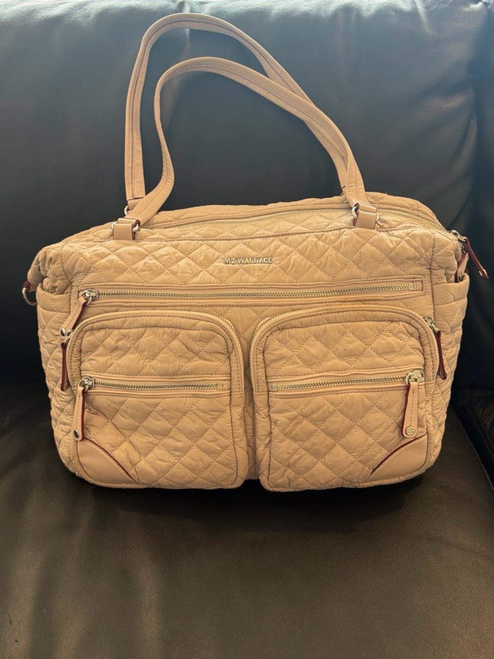 MZ Wallace Large Crosby Bag in Taupe